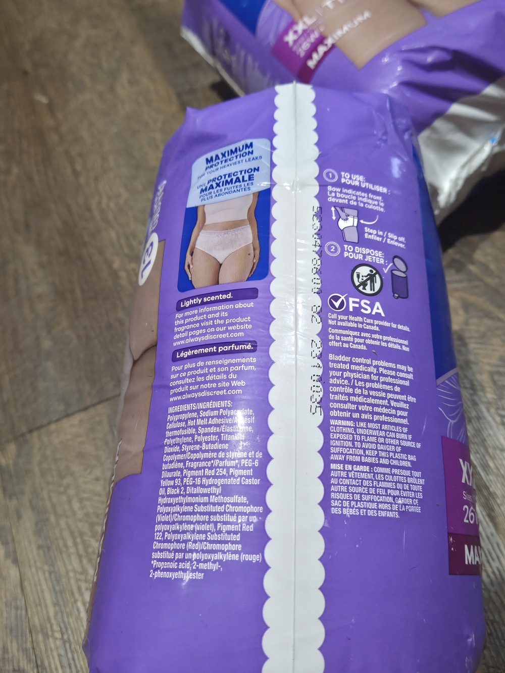 Always Discreet XXL Maximum Incontinence Underwear - Purple - Picture 5 of 5